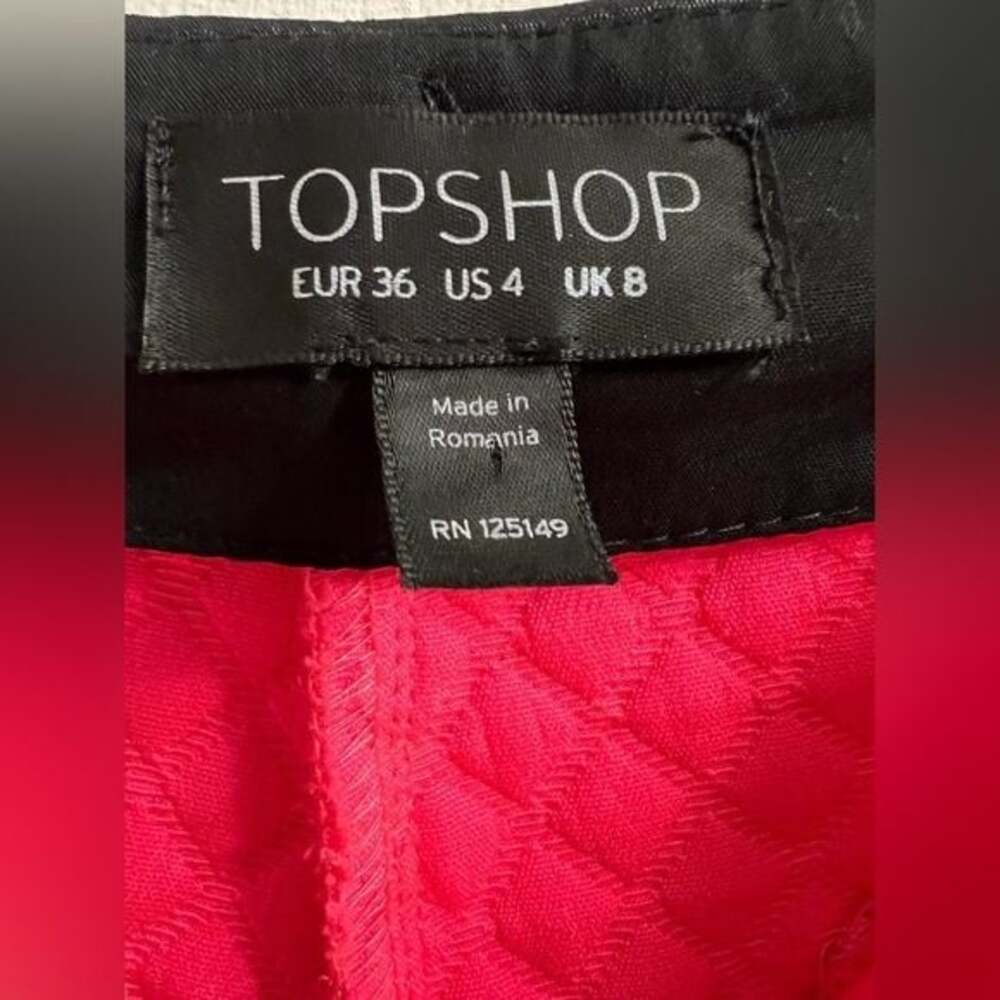 [JUST IN] Topshop Pink Quilted High Waisted Shorts Sz 4 - Picture 7 of 8